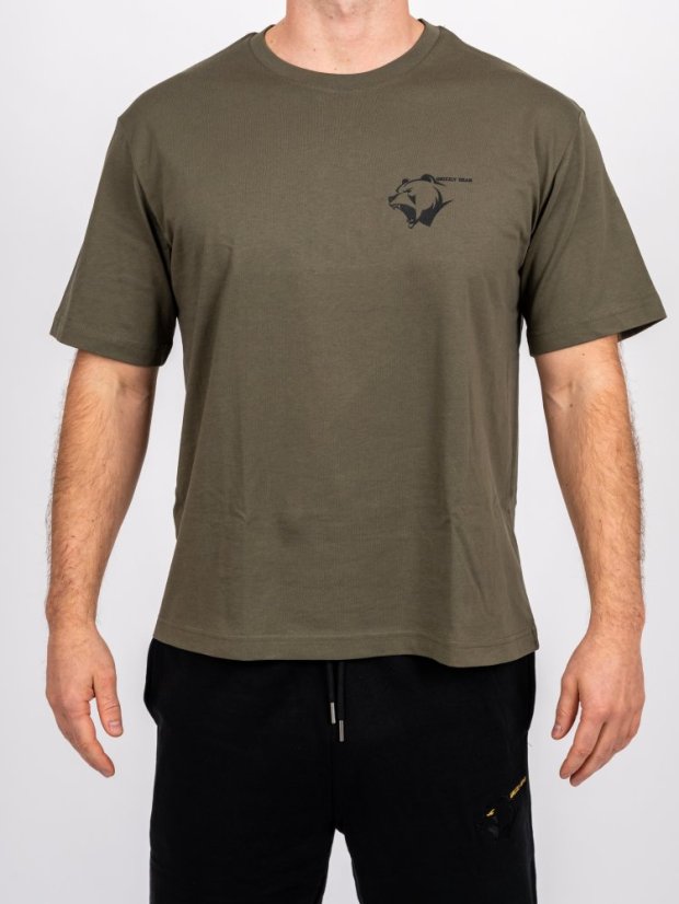 Pánské tričko G1M khaki Loose Fit - Velikost: L