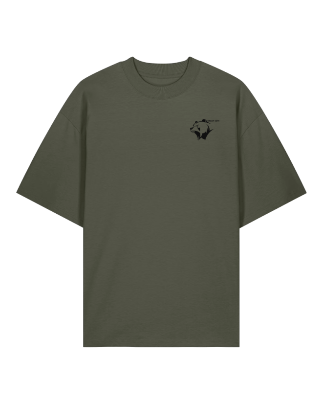 Pánské tričko G1M khaki Oversize Fit - Velikost: 2XL