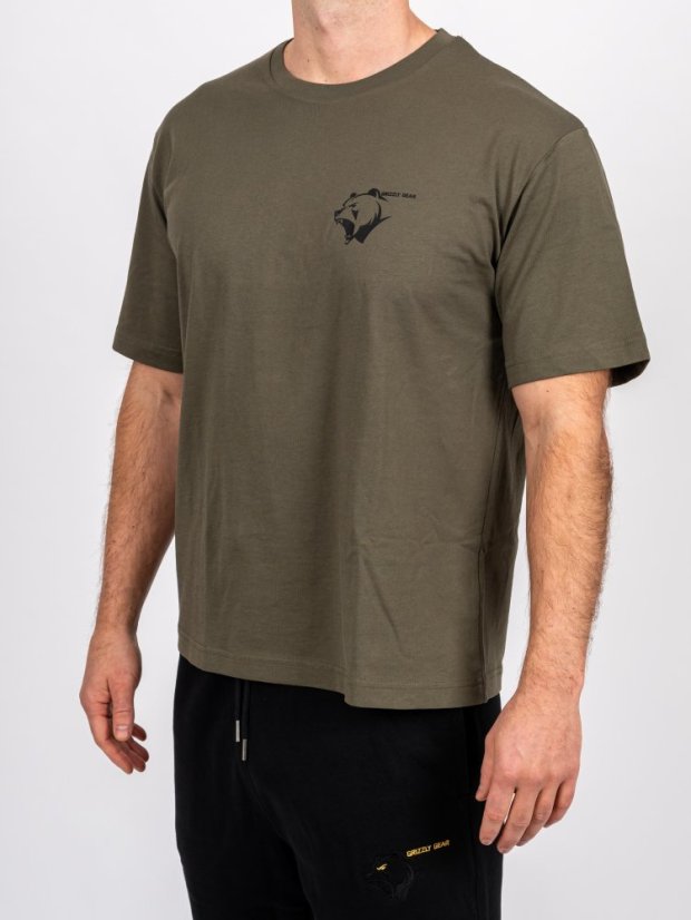 Pánské tričko G1M khaki Loose Fit - Velikost: L