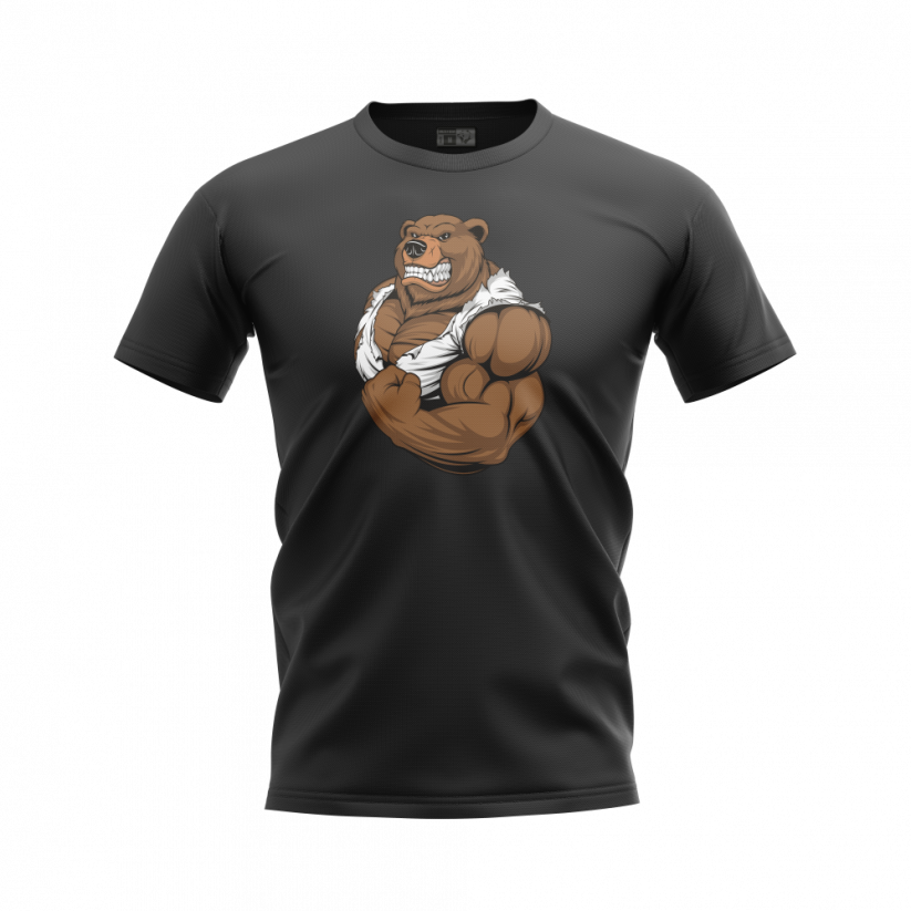 Pánské tričko s medvědem - Velikost: 5XL