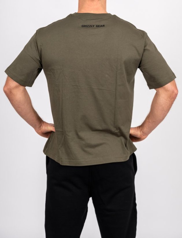 Pánské tričko G1M khaki Loose Fit - Velikost: L