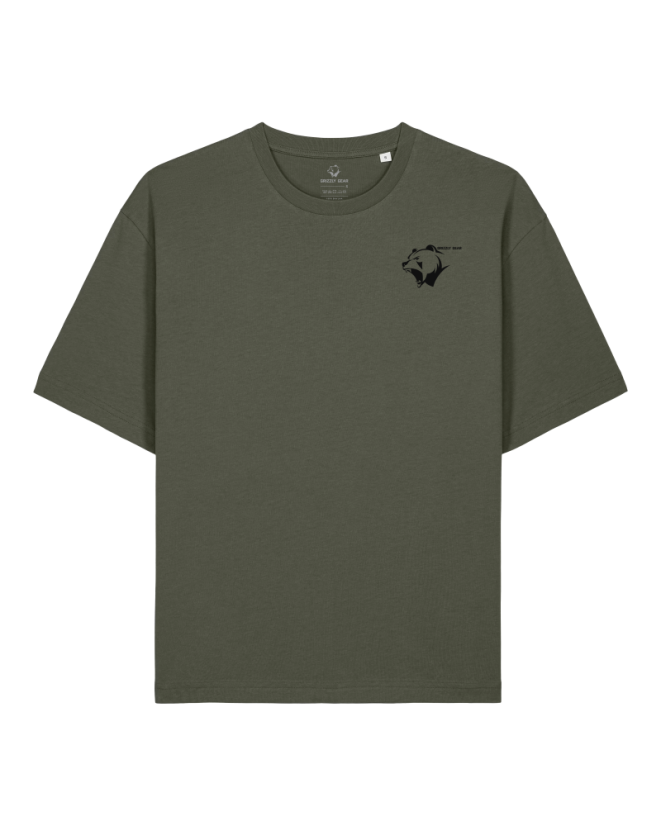 Pánské tričko G1M khaki Loose Fit - Velikost: L