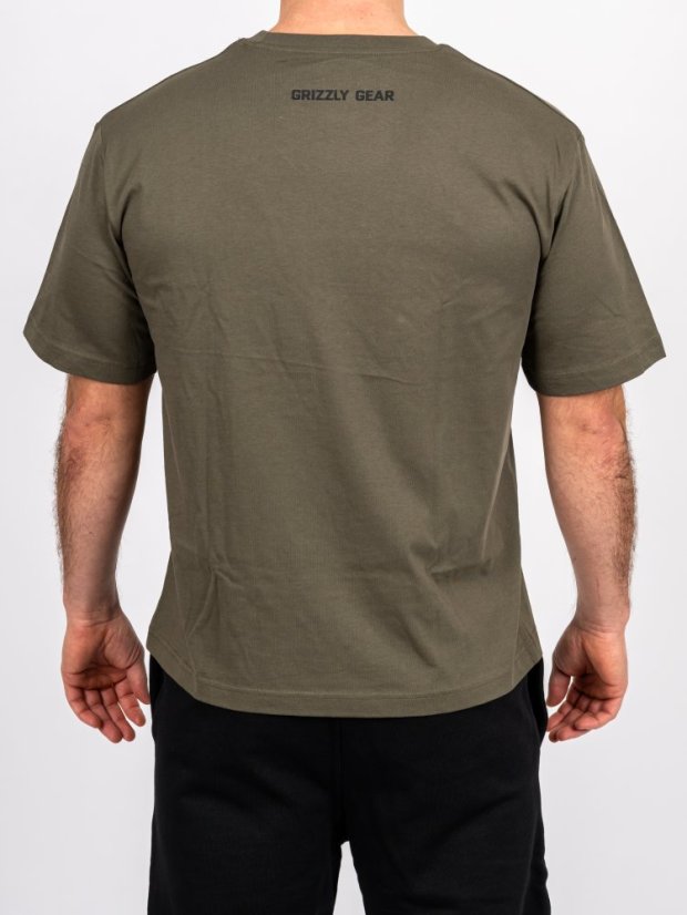 Pánské tričko G1M khaki Loose Fit - Velikost: L